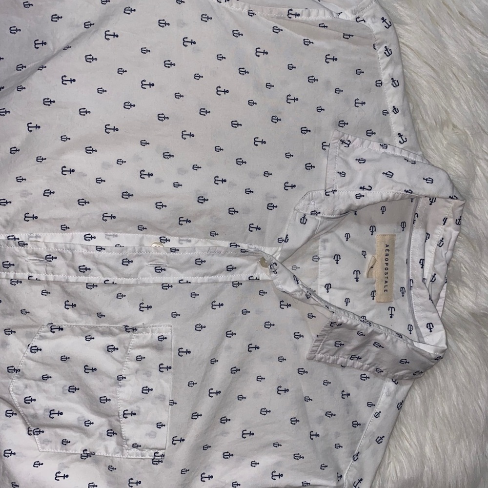 Men’s white long sleeve button up - Picture 3 of 4